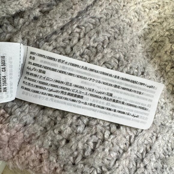 Abercrombie & Fitch Turtleneck Sweater Size Small S Chunky Knit Pink Gray Wool - Picture 8 of 10